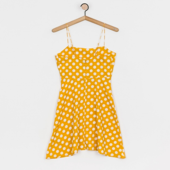 Volcom Retro Yellow Polka Dot Dress - Picture 5 of 16